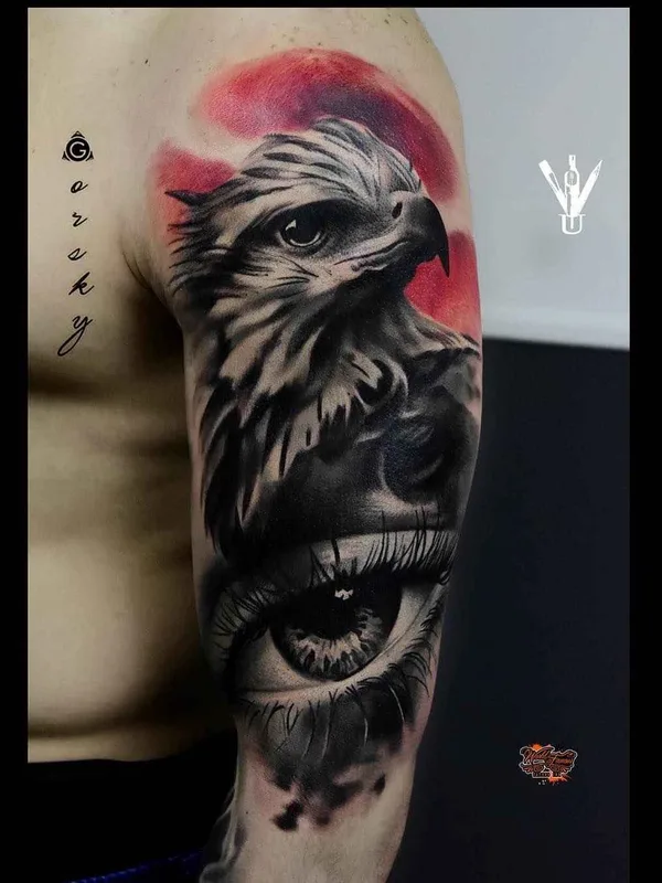color realism tatouage sur upper arm #1118 | Artiste tatoueur Damian Gorski
