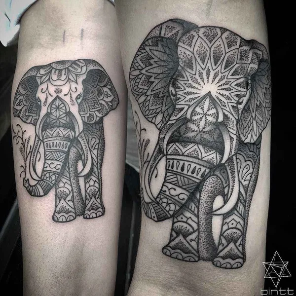 Дотворк tattoo by Chris Bint in Southend-on-Sea