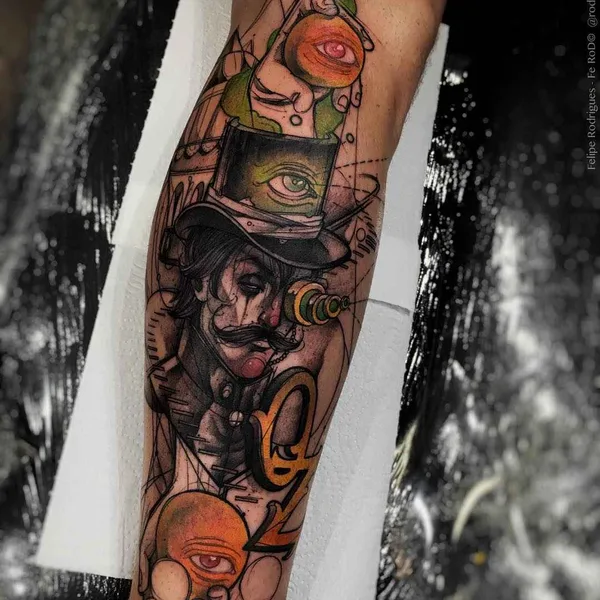 Watercolor tattoo by Felipe Rodrigues (Fe Rod) in São Paulo