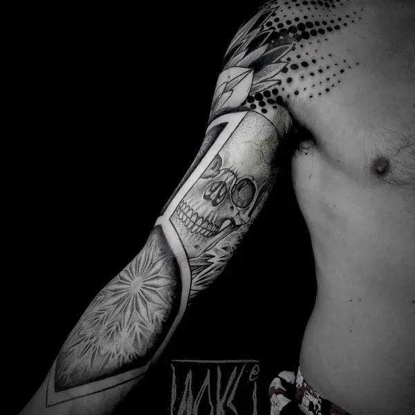 Ornamental tattoo by Noksi in Bordeaux
