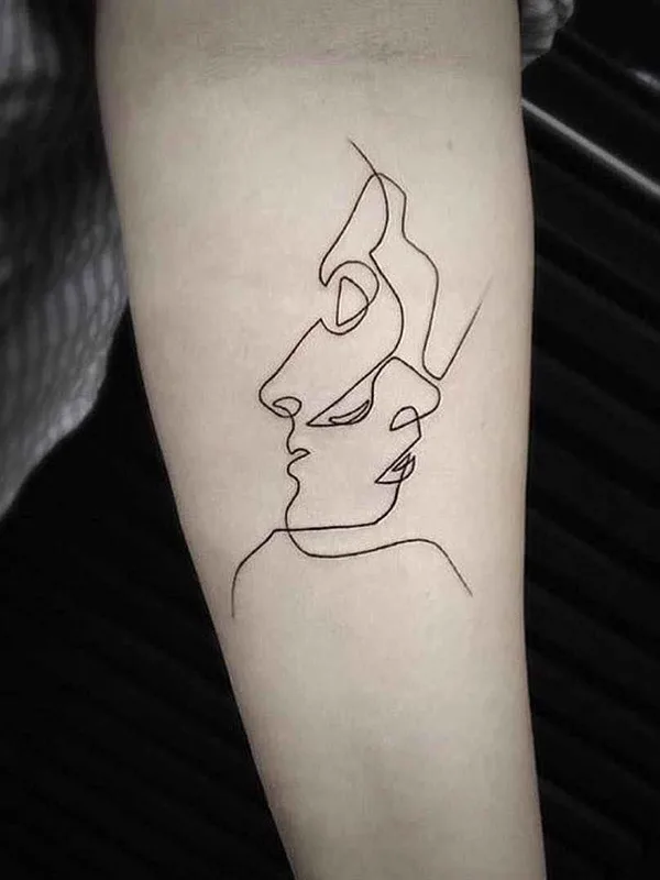 black linework татуировка на forearm #1072 | Тату мастер Rob Green