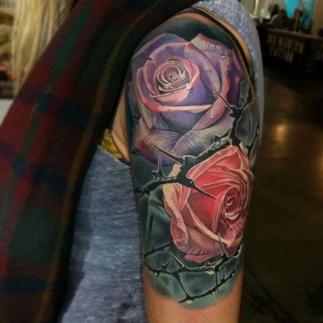 Tattoo artist Sandry Riffard color realistic tattoo | Тату мастер Sandry Riffard цветная реализм татуировка 
