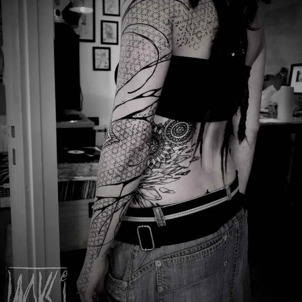 Ornamental tattoo by Noksi in Bordeaux