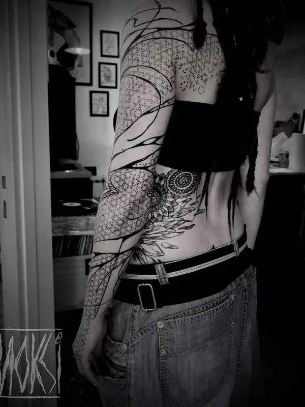 Ornamental tattoo by Noksi in Bordeaux