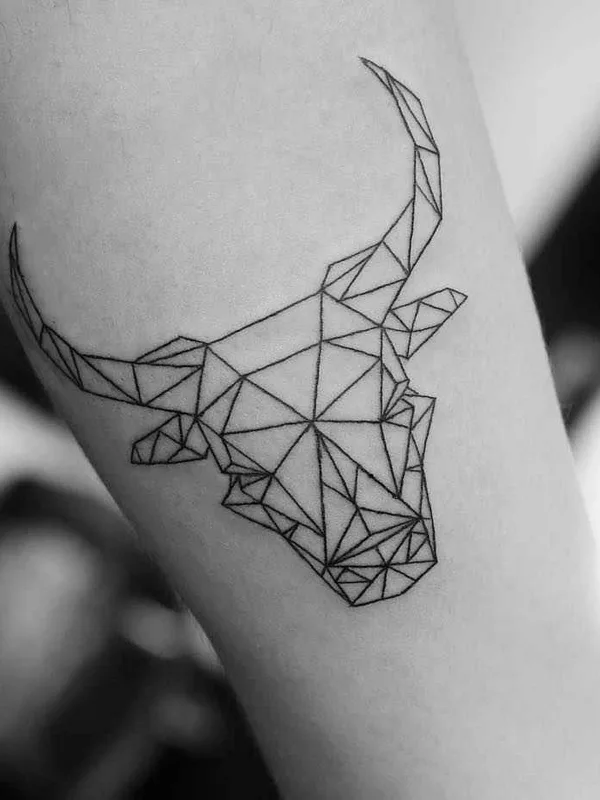 black and grey geometric татуировка на forearm #1073 | Тату мастер Rob Green