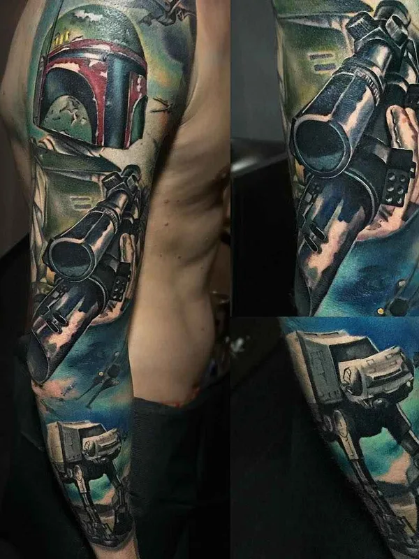 male color realism tatuaje en full sleeve #9048 | Tatuador Charles Huurman