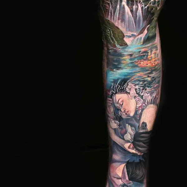 Portrait tattoo by Dongkyu Lee (Qtattoo) in Seoul