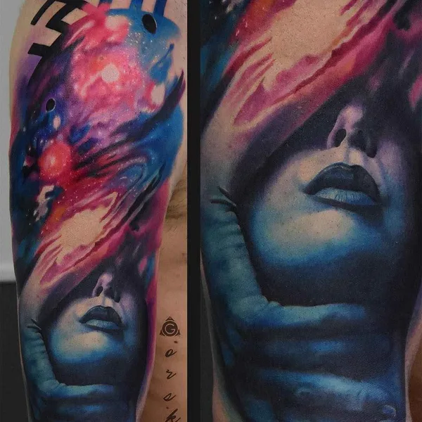 Авторская tattoo by Damian Gorski in London