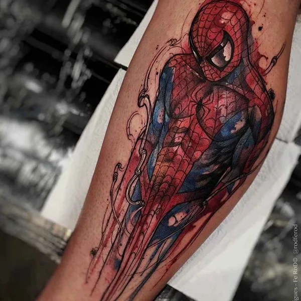 Watercolor tattoo by Felipe Rodrigues (Fe Rod) in São Paulo