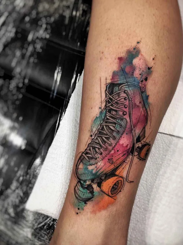 color watercolor Tatuagem em calf #1155 | Tatuador Felipe Rodrigues (Fe Rod)