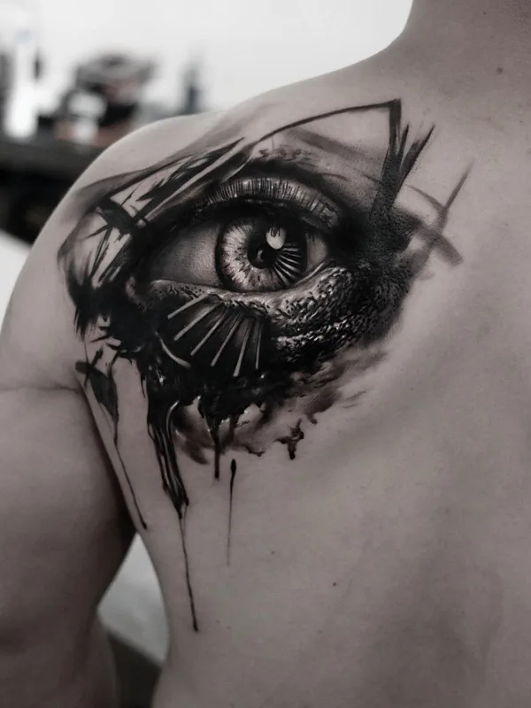 black and grey realism tattoo on shoulder blade #5046 | Tattoo Artist Kurt Staudinger