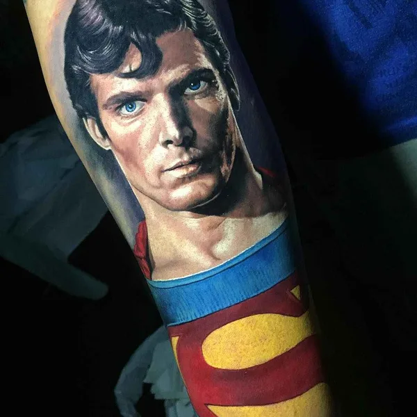 Portrait tattoo by Steve Butcher in Corona