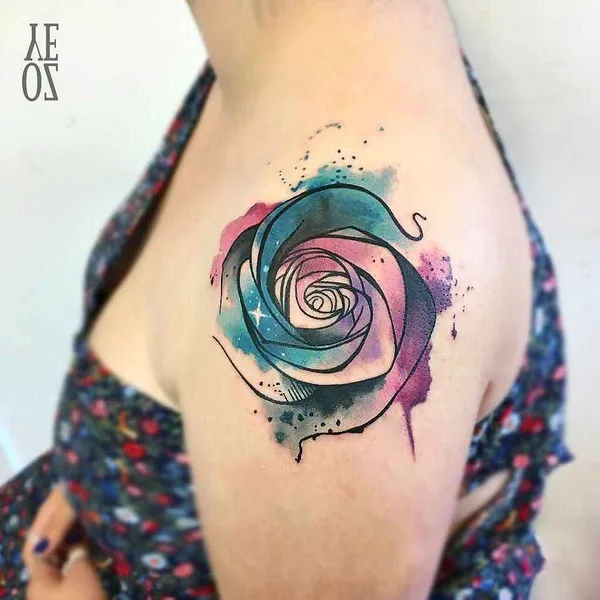 Акварель tattoo by Yeliz Ozcan in Стамбул