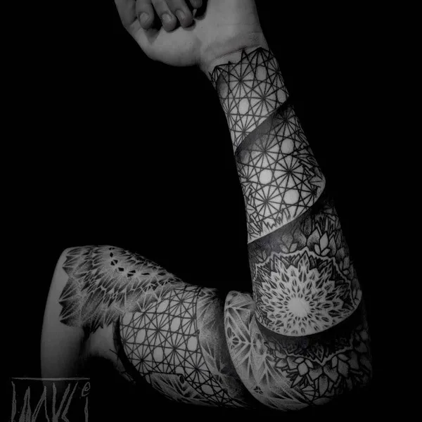 Ornamental tattoo by Noksi in Bordeaux