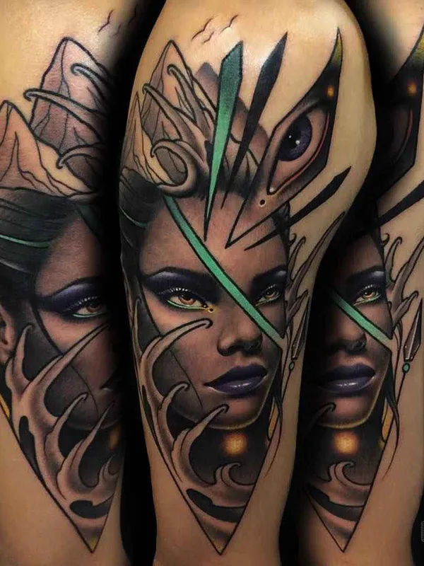 female color realism Tatuaggio su upper arm #1812 | Tatuatore Zack Singer