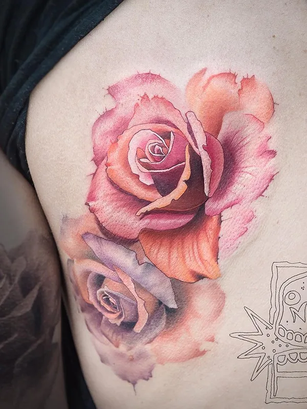 Акварель tattoo by Chris Rigoni in Perth