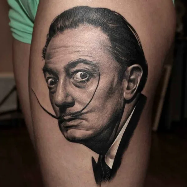 Portrait tattoo by Zinaida Pasko in London