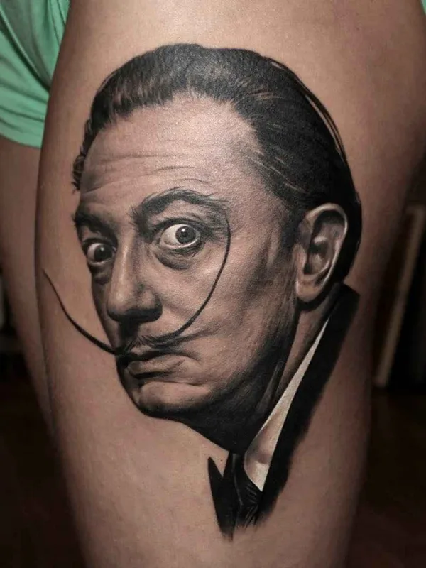 Portrait tattoo by Zinaida Pasko in London
