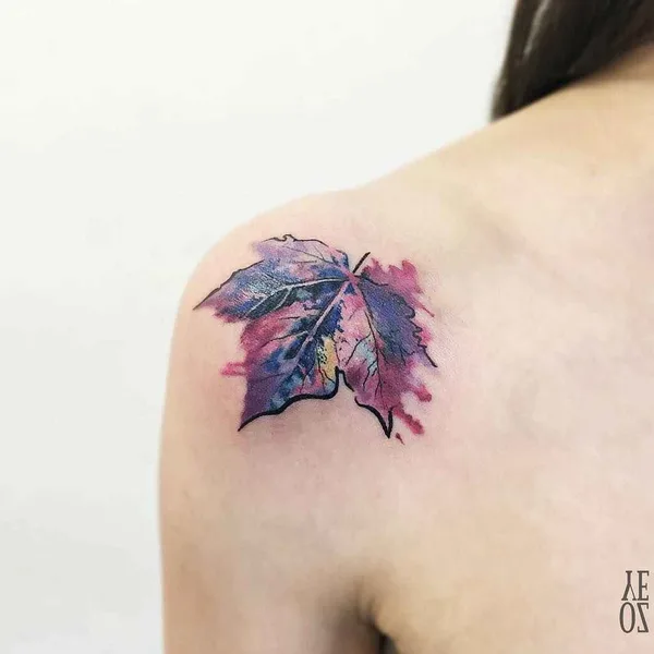 Акварель tattoo by Yeliz Ozcan in Стамбул