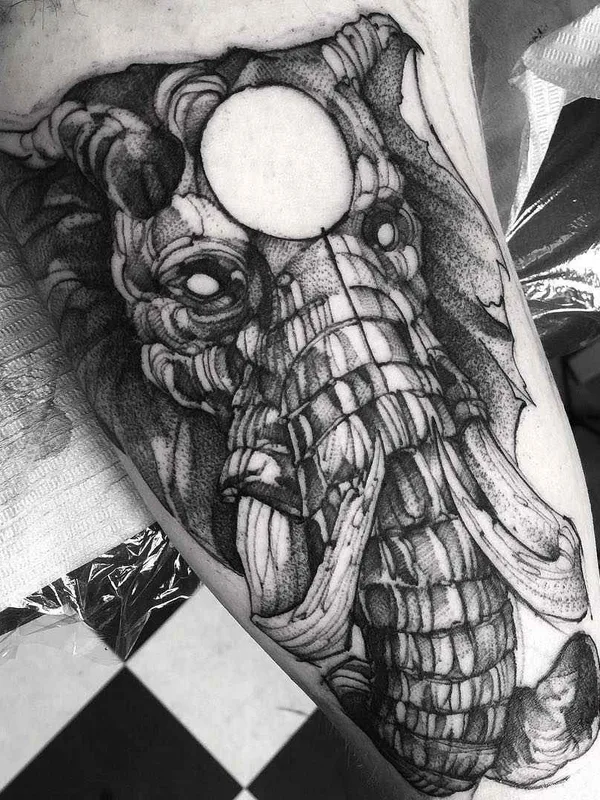 Дотворк tattoo by Fredao Oliveira in Belo Horizonte