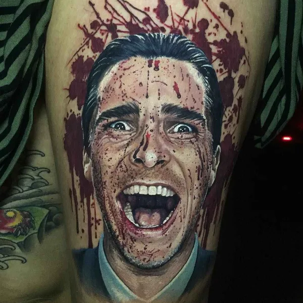 Portrait tattoo by Steve Butcher in Corona