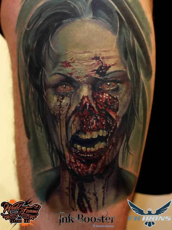 color realism татуировка на thigh #1498 | Тату мастер Макс Корнев