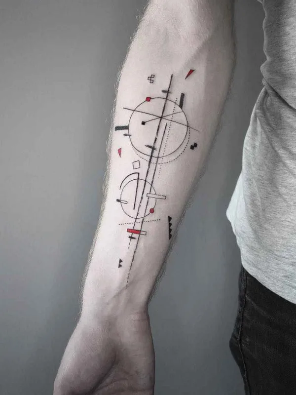 black and grey geometric tattoo auf forearm #3145 | Tätowierer Emrah Ozhan