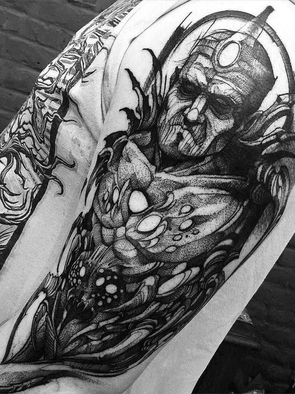 Дотворк tattoo by Fredao Oliveira in Belo Horizonte