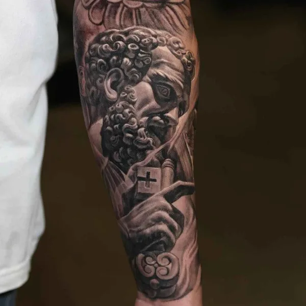 Portrait tattoo by Dongkyu Lee (Qtattoo) in Seoul