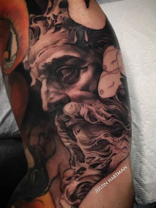 black and grey realism tatuaje en forearm #1278 | Tatuador Justin Hartman