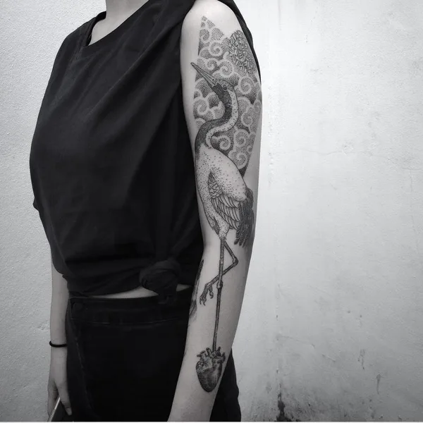 Дотворк tattoo by Otto D’Ambra in London