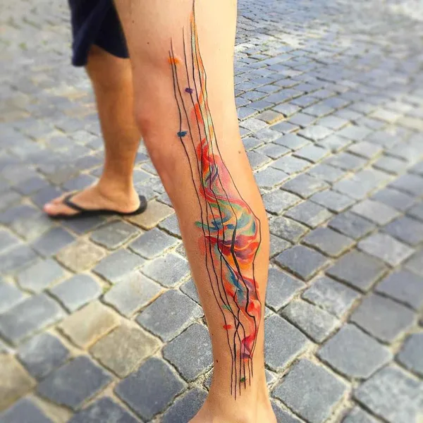 Watercolor tattoo by Ondrej Konupcik in Znojmo
