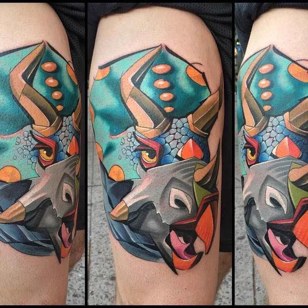 New School tattoo by Matej Martius in Trnava