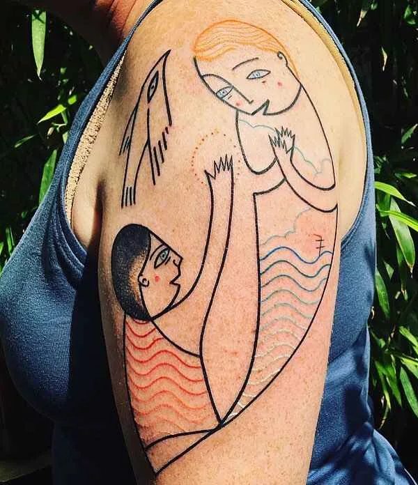Author's Style tattoo by Lionel Fahy in Paris