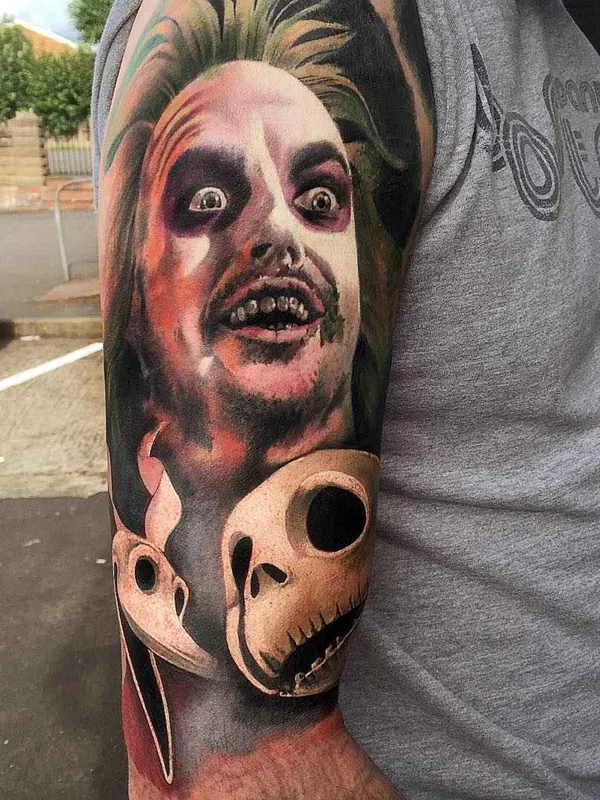 color realism татуировка на full sleeve #1571 | Тату мастер Kerry Irvine