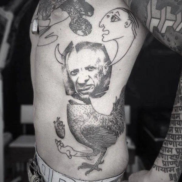 Дотворк tattoo by Otto D’Ambra in London
