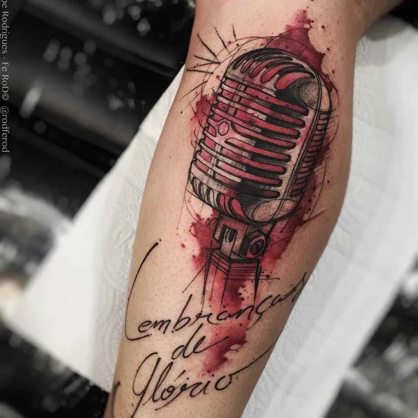 Watercolor tattoo by Felipe Rodrigues (Fe Rod) in São Paulo