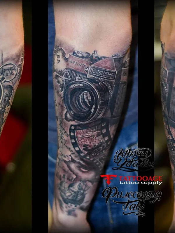 black and grey realism tattoo on forearm #23393 | Tattoo Artist Юрец Удалец