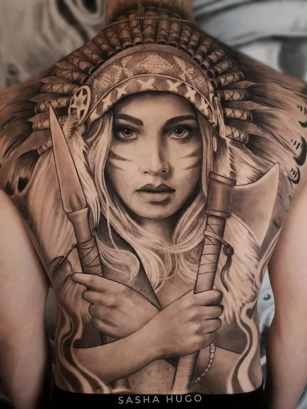 black and grey realism Tatuaggio su full back #34501 | Tatuatore Sasha hugo