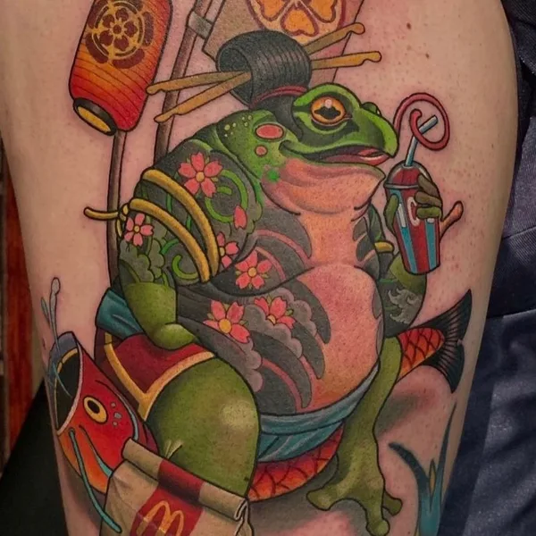 New School tattoo by Josh Payne in Denver