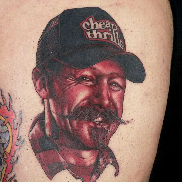 New School tattoo by Josh Payne in Denver