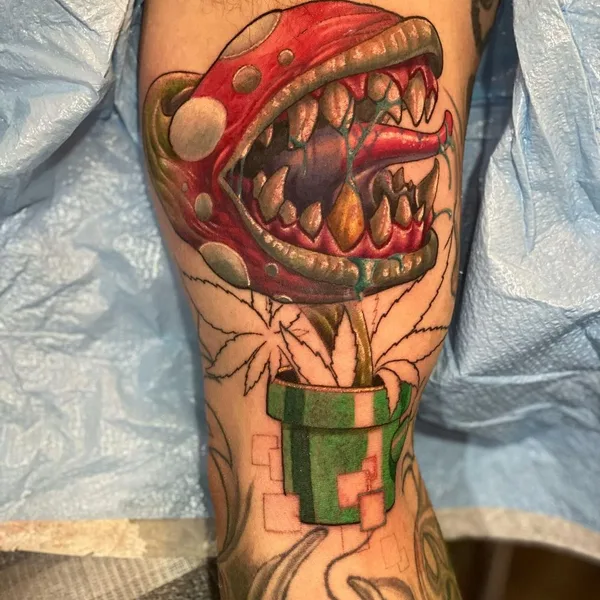 New School tattoo by Josh Payne in Denver
