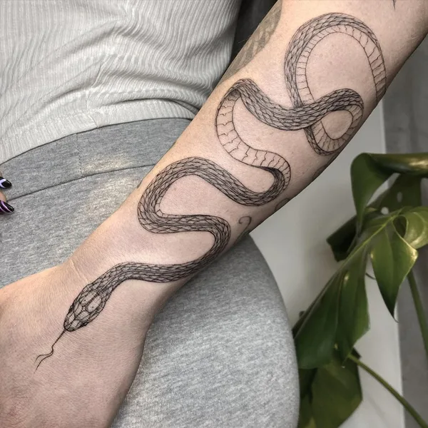 Botanical tattoo by Lyria Flora la moon in Borough of Brighton and Hove
