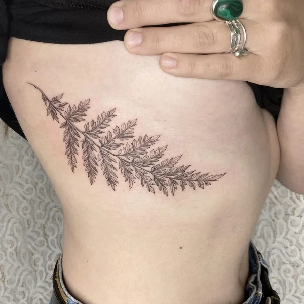 Botanical tattoo by Lyria Flora la moon in Borough of Brighton and Hove