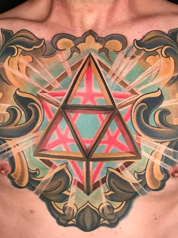 male color ornamental татуировка на chest #28246 | Тату мастер Russ Abbott