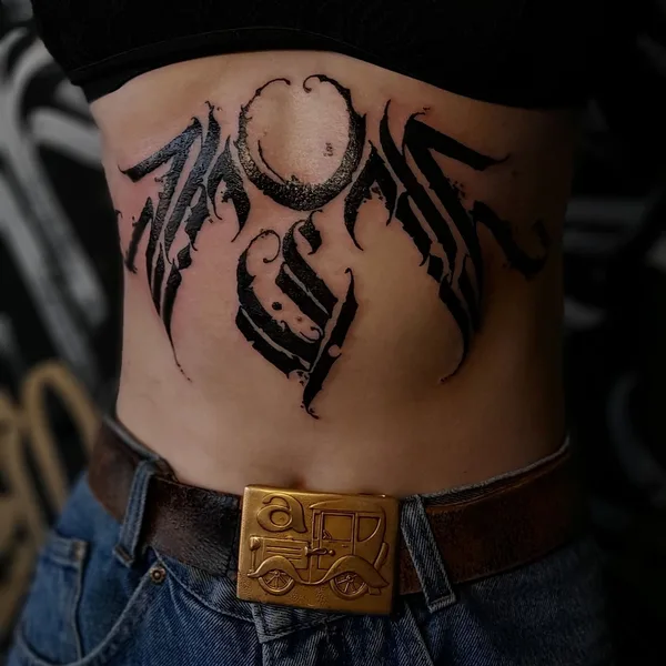 Lettering tattoo by Kasim in Тамбов