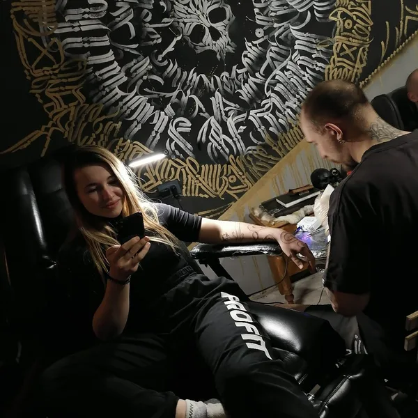 Lettering tattoo by Kasim in Тамбов