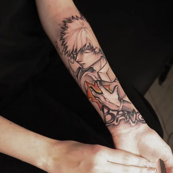 Anime tattoo by Милена @milia.ink in Красноярск