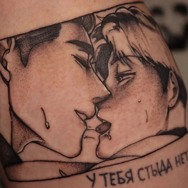 Anime tattoo by Милена @milia.ink in Красноярск