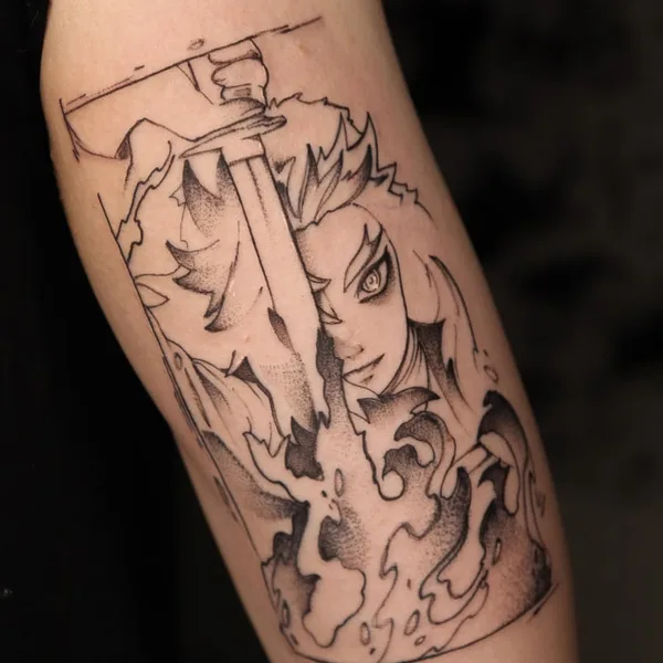 Anime tattoo by Милена @milia.ink in Красноярск
